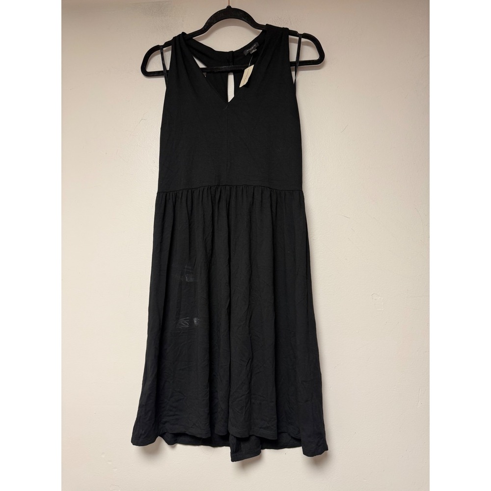 Ann Taylor Dress Women 8 Black New Sleeveless V-Neck Keyhole Back Jersey 10-2650
